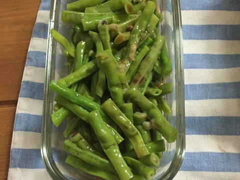 ささげ豆のさっぱりポン酢わさび和え